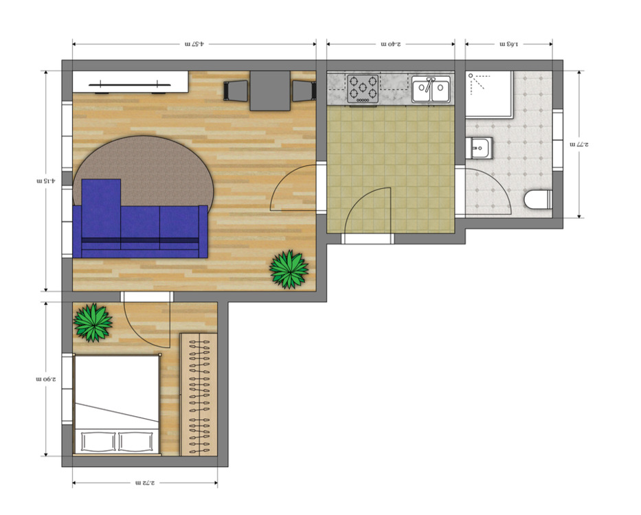 Thumbnail-Möblierte 2-Zimmer-Wohnung im 1. OG in Burg