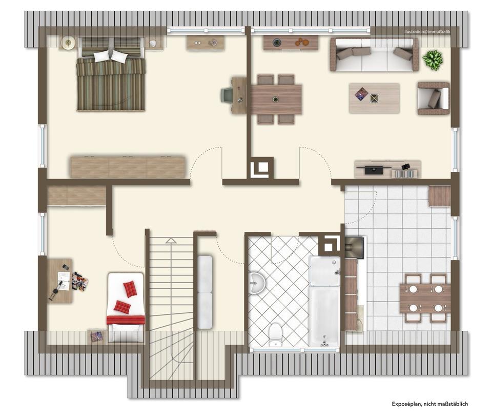 Thumbnail-3-Zimmer-Dachgeschosswohnung mit EBK