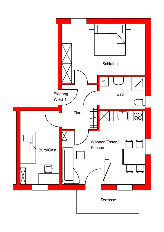 Thumbnail-Neubauwohnung in Weiden - EG