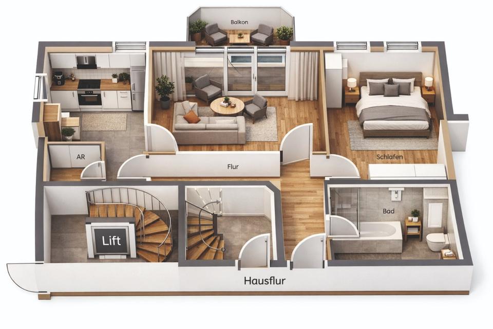 Thumbnail-2,5-Zimmer Wohnung, tolle Lage, Balkon, Aufzug + Stellplatz