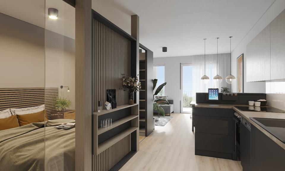 Thumbnail-**NEUBAU** Exclusives 1,5 Zimmer Apartment teilmöbliert mit Einbauküche