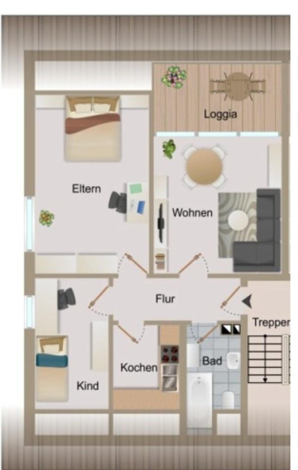 Thumbnail-3 Zimmer KÜ BAD, Dachterrasse, Keller, Stellplatz