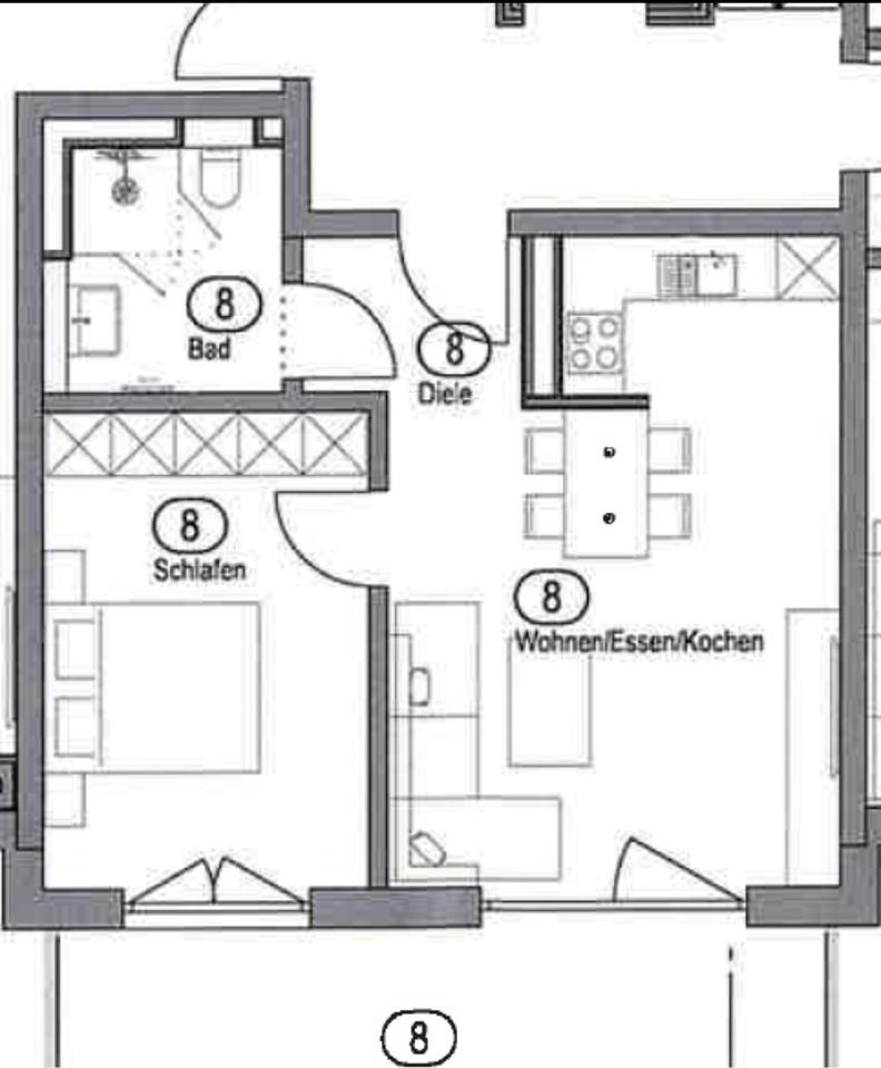 Thumbnail-2-Zimmer Wohnung inkl. Küche (Neubau)