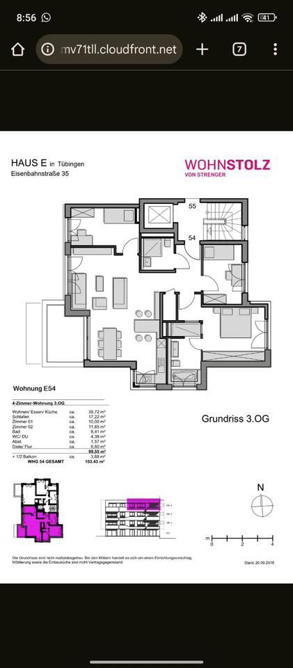 Thumbnail-WG Zimmer in Tübingen. 72072 ab sofort