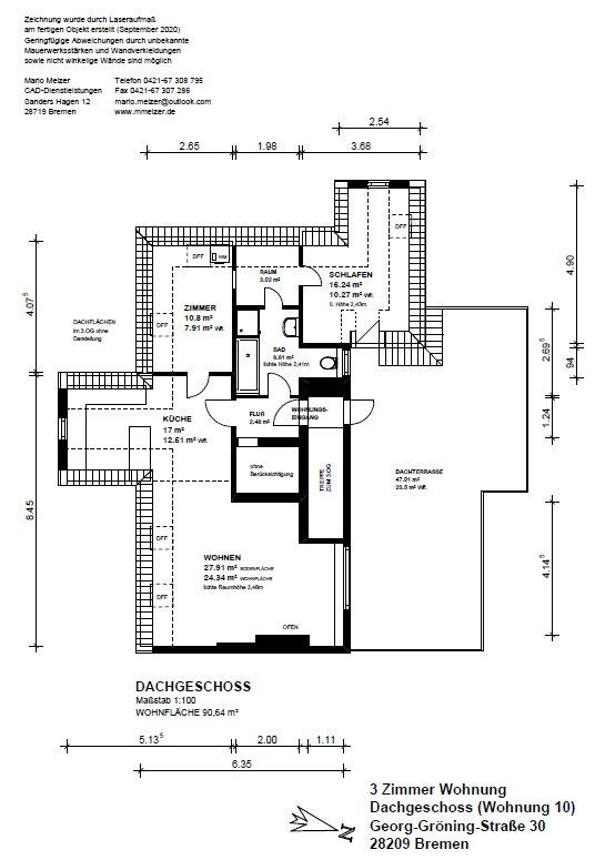 Thumbnail-3 Zimmer Altbaueigentumswohnung mit großer Dachterasse