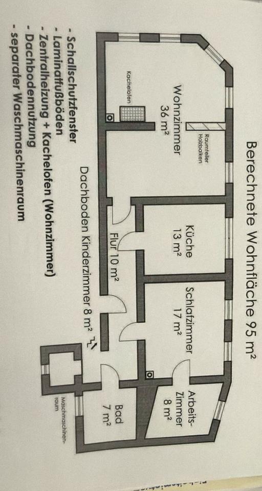 Thumbnail-Mietwohnung 4 Zimmer 95m2 Wilkau Haßlau Zentrum