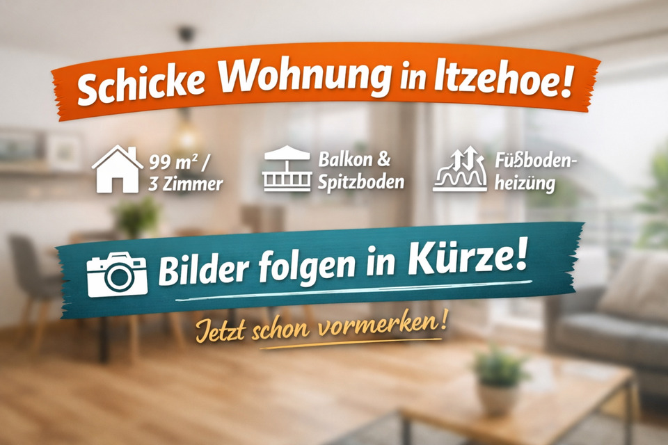 Thumbnail-Moderne 3-Zimmer-Neubauwohnung mit Balkon & Spitzboden in Itzehoe!