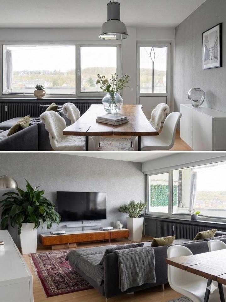 Thumbnail-Weitblick Apartment in Rü,82qm 1269 € warm,Sonnenbalkon,7. Etage
