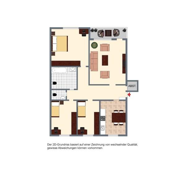 Thumbnail-Große 2 22 Zimmer Wohnung mit Balkon