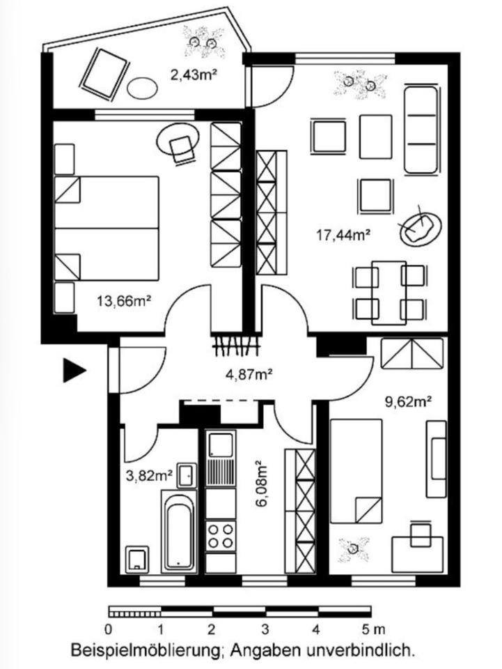 Thumbnail-Morgen Besichtigung - 2,5 Zimmer mit Balkon Biebrich