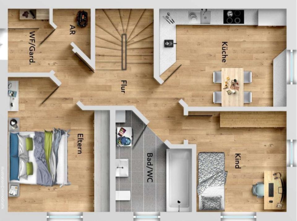 Thumbnail-Helle 3-Zimmer Wohnung mit Balkon in AltmannsteinSandersdorf