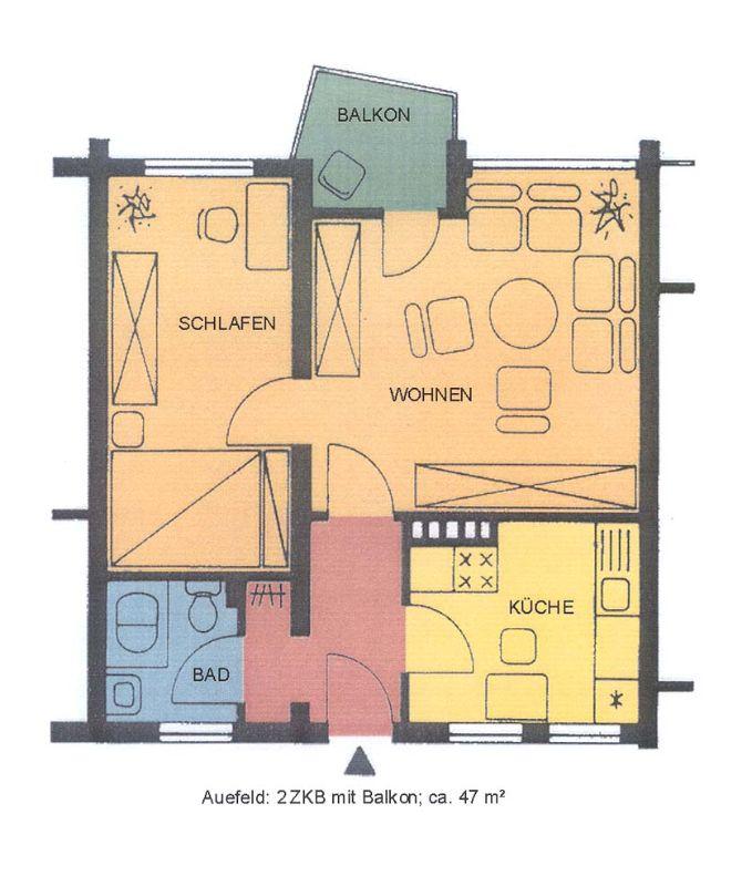 Thumbnail-Hübsche 2-Zimmer-Wohnung im 4. Obergeschoss