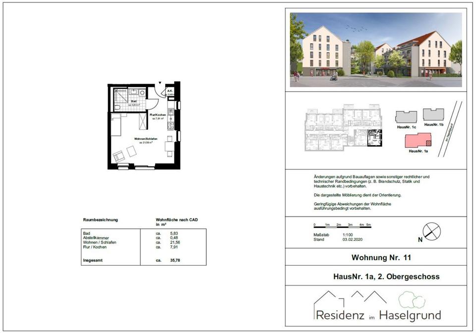 Thumbnail-1 Zimmer-Apartment mit Einbauküche im Betreuten Wohnen in Hünfeld