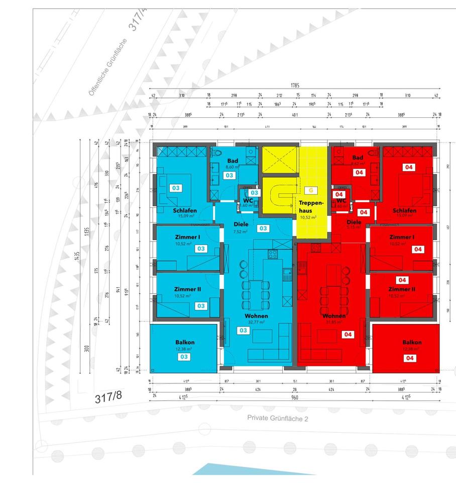 Thumbnail-moderne lichtdurchflutete 4-Zimmerwohnung mit großem Balkon