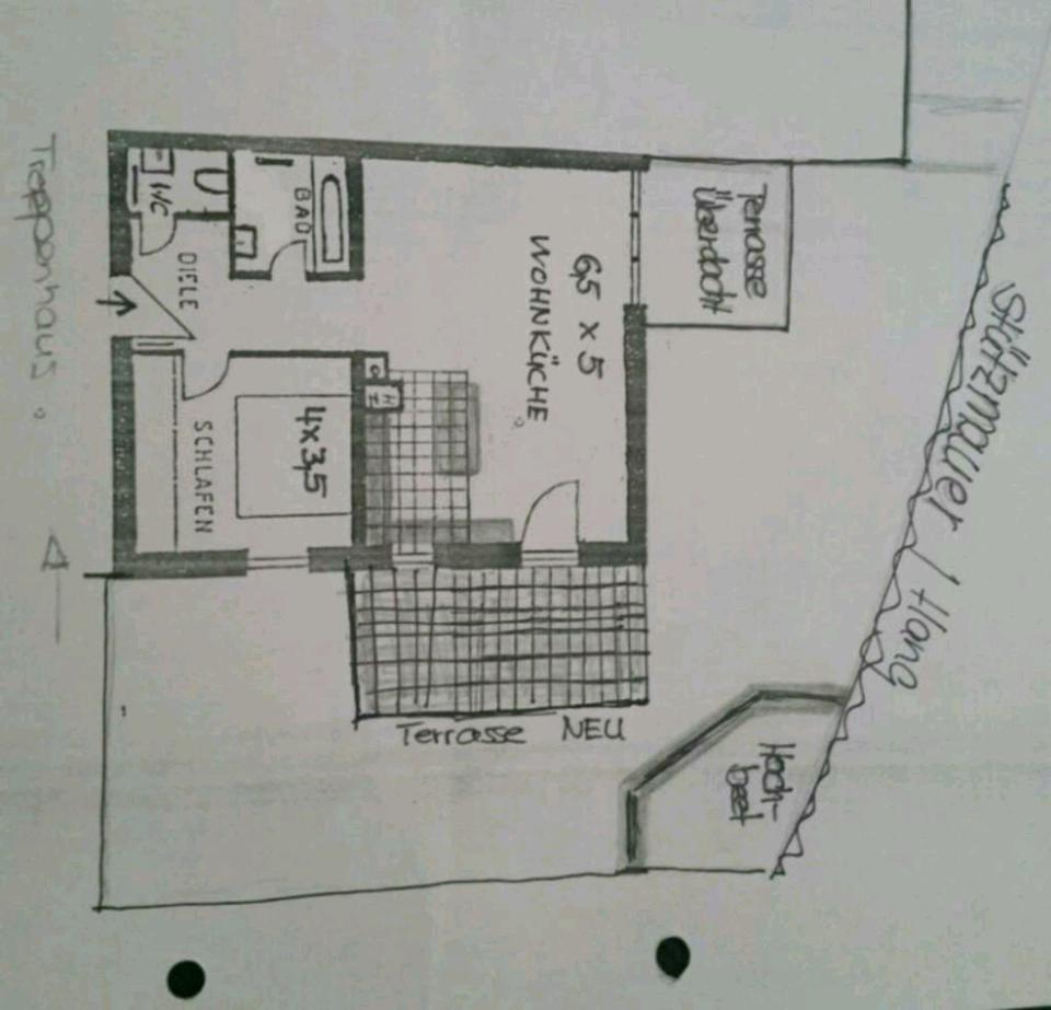 Thumbnail-Kleine 2-Zimmer-EG-Wohnung mit kleinem Garten, komplett ebenerdig