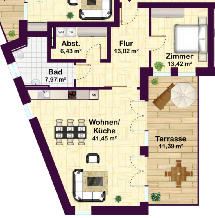 Thumbnail-Moderne 2 Zimmer Wohnung in Sandkrug zum 01.06.26 zu vermieten