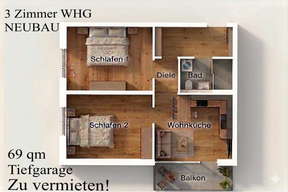 Thumbnail-Exklusives WG Zimmer - Neubau 2er Wg