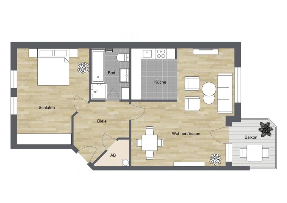 Thumbnail-2 Zimmer Wohnung mit Balkon in Verl