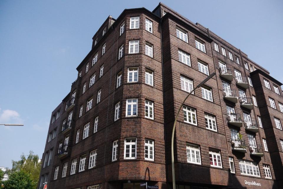 Thumbnail-4-Zimmer Altbau in St.Georg Süd Hammerbrook: Wohnbüro, Praxis, Atelier. WG möglich.