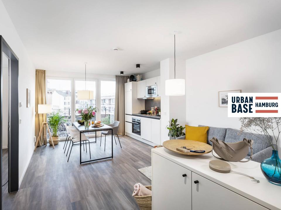 Thumbnail-Komfort und Modernität: Vollmöbliertes 2-Zimmer-Apartment mit EBK, ALL-IN-MIETE, UVM. im Hamburger Münzviertel