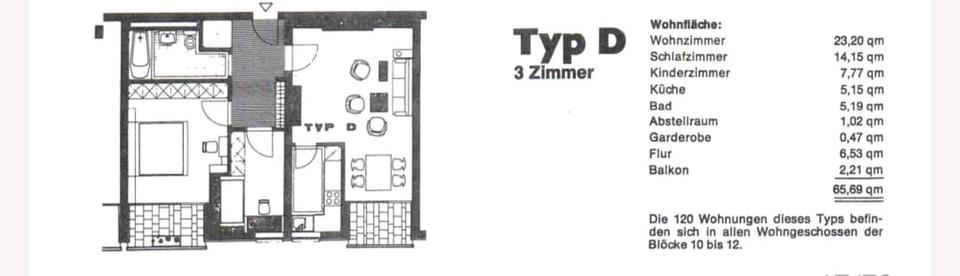 Thumbnail-​Helle 3-Zimmer-Wohnung mit zwei Balkonen & Garage in Dietzenbach