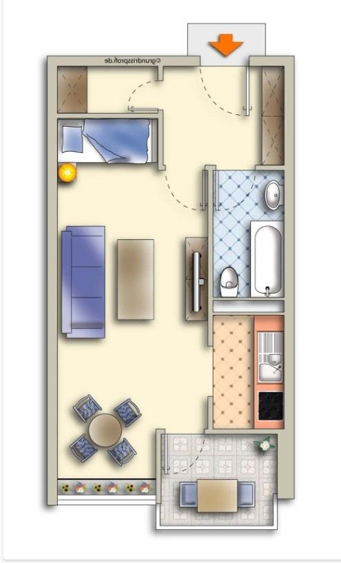 Thumbnail-sofort frei - 1-Zimmer-Apartment in Celle mit EBK und Balkon