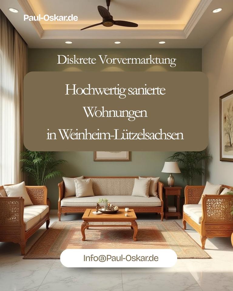Thumbnail-Diskrete Vorvermietung: Sanierte Maisonette-Wohnung in Weinheim-Lützelsachsen