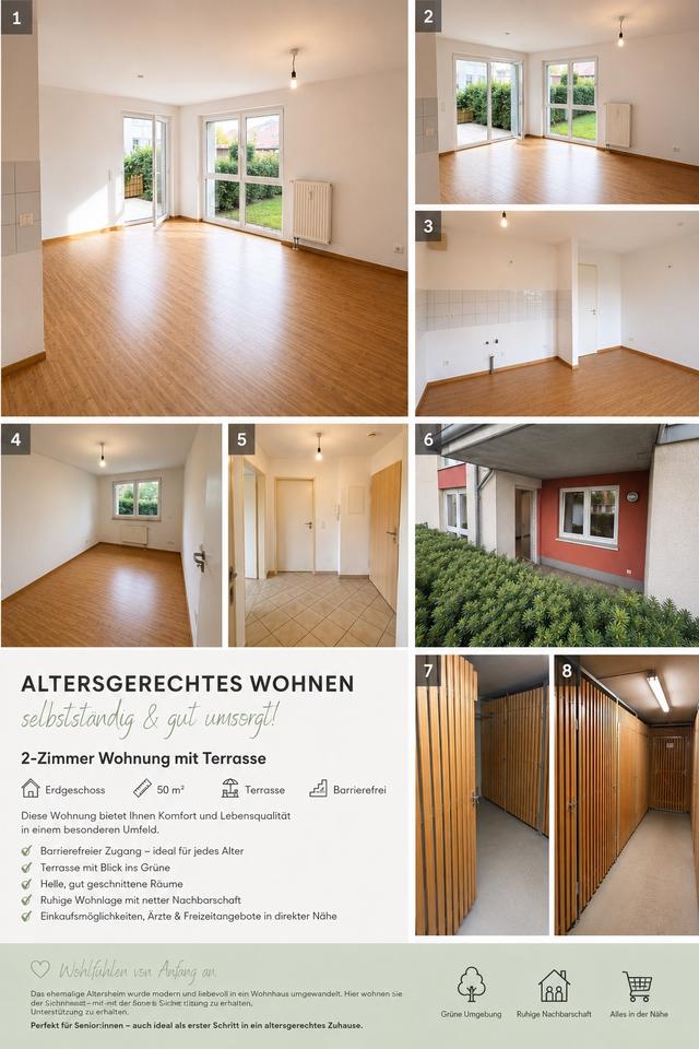 Thumbnail-Altersgerechte 2-Zimmer-Wohnung mit Terrasse im EG