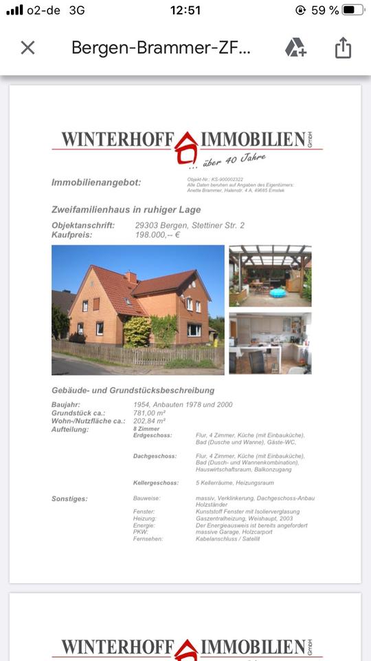 Thumbnail-Zwei Familienhaus zu vermieten in Bergen 1350€ kalt miete