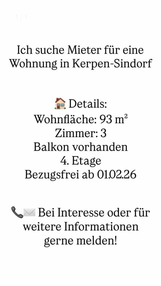 Thumbnail-3 Zimmer Wohnung in Sindorf zu vermieten