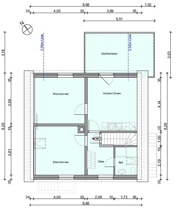Thumbnail-3-Zimmer-Wohnung im OG mit Terrasse – frisch renoviert– ab 01.04.