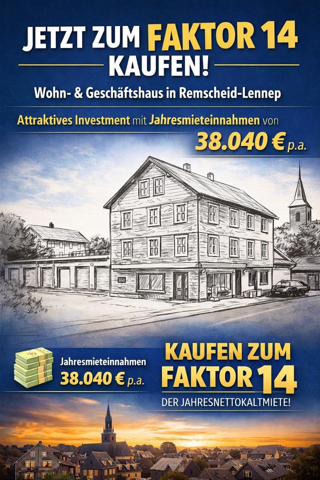 Thumbnail-Attraktives Wohn- und Geschäftshaus in Lennep