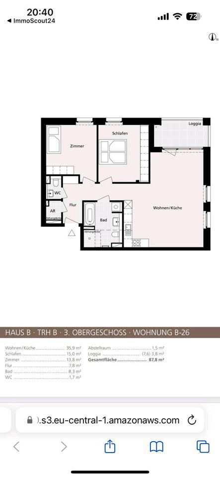 Thumbnail-Nachmieter für eine 3 Zimmerwohnung