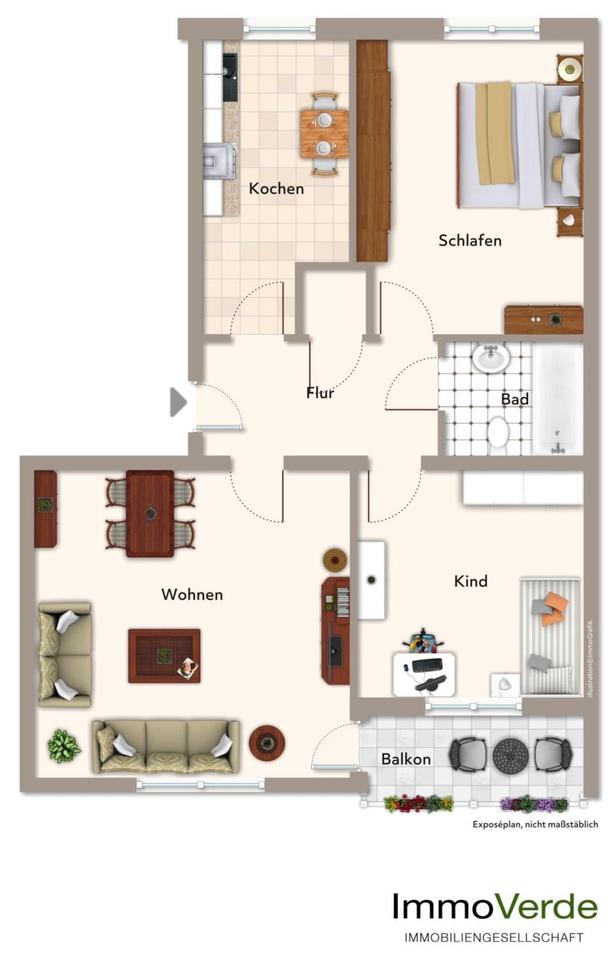 Thumbnail-WG-taugliche 3 Zimmer Wohnung mit Balkon zentral in Weende
