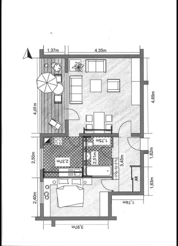 Thumbnail-2 Raum Wohnung MÖBLIERT in Lichtenrade NEU & UNBENUTZT