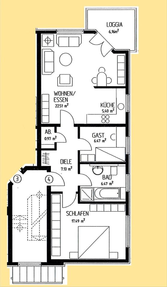 Thumbnail-Ruhige Wohnung Soest Zentrum, 3 Zi. offene Küche-Bad-AR 75 m²