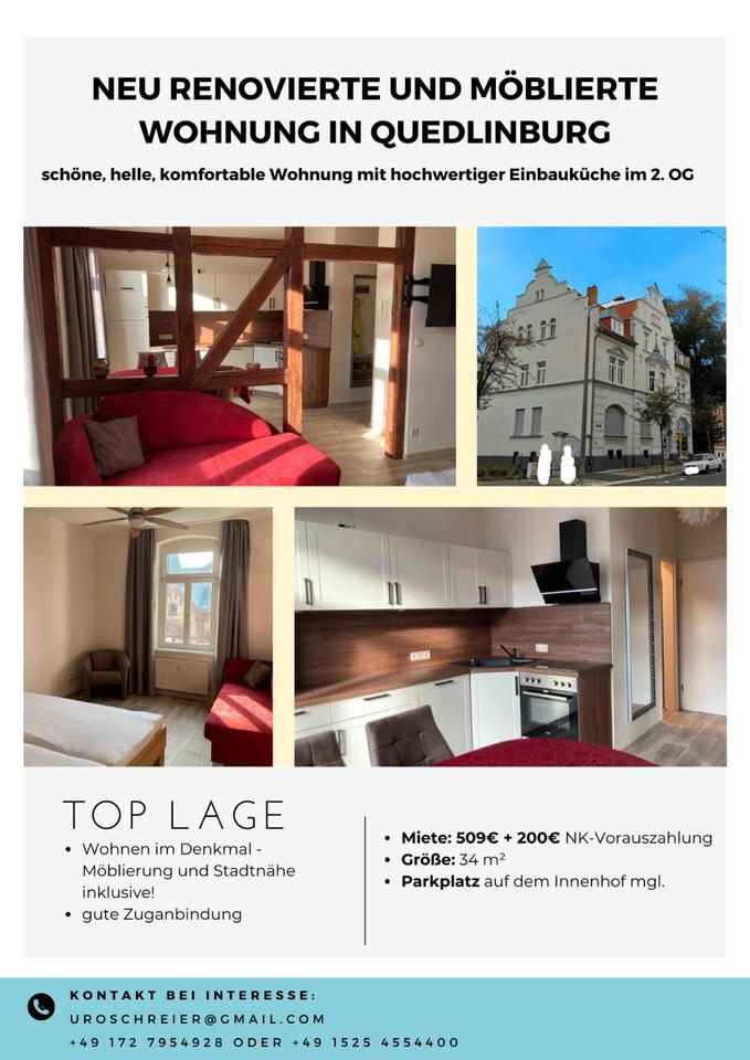 Thumbnail-Möbliertes Appartment in Quedliburg