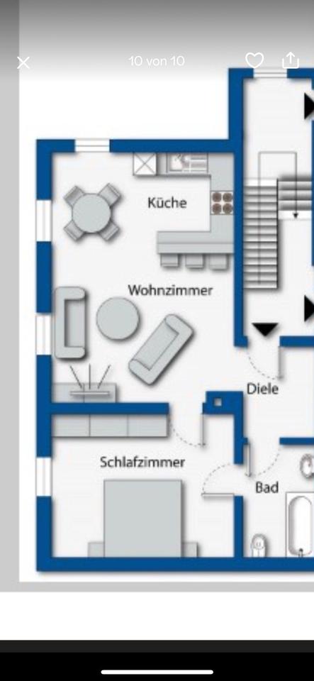 Thumbnail-50 qm Wohnung mit offener Küche
