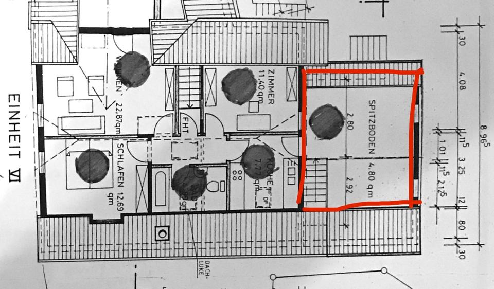 Thumbnail-2 Zimmerwohnung DG, ca. 70qm