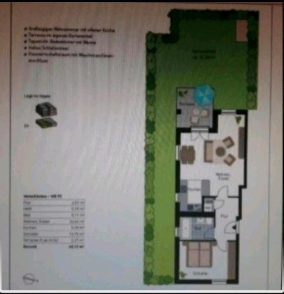 Thumbnail-2 Zimmer EG Eigentumswohnung 60qm mit 95qm Garten