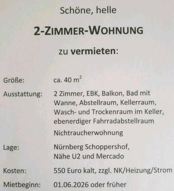 Thumbnail-2-Zimmer-Wohnung Nürnberg Schoppershof