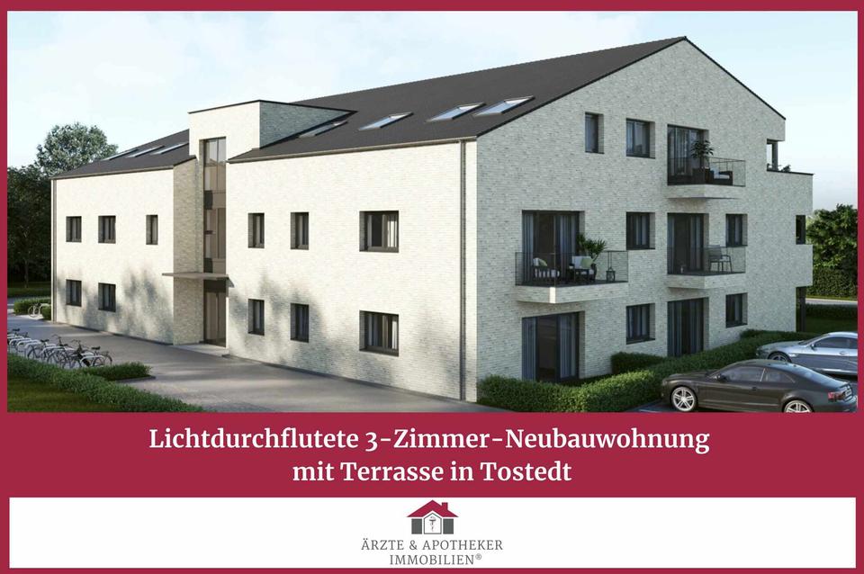 Thumbnail-Lichtdurchflutete 4-Zimmer-Neubauwohnung mit Terrasse in Tostedt