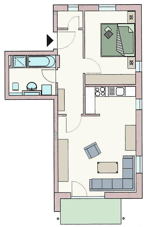 Thumbnail-2-Zimmer Wohnung in zentraler Lage