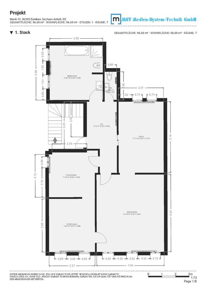 Thumbnail-Moderne 3-Raum-Wohnung in der Innenstadt von Luth. Eisleben