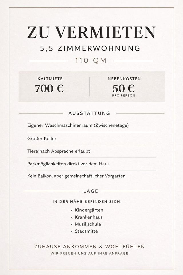 Thumbnail-5.5 Zimmer Wohnung (110qm) zu Vermieten in Werdohl