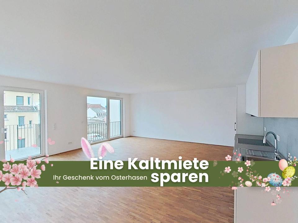 Thumbnail-1 NKM frei: Wohnkomfort im Neubau: Traumhafte 3-Zimmer-Wohnung mit Balkon & Einbauküche
