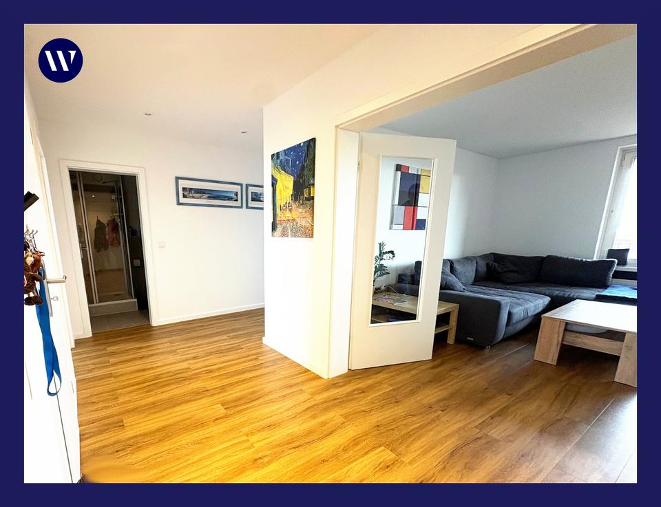 Thumbnail-Hell & modern & viel Platz: sanierte 3 Zimmer, Balkon & Einbauküche, guter Schnitt, Aufzug