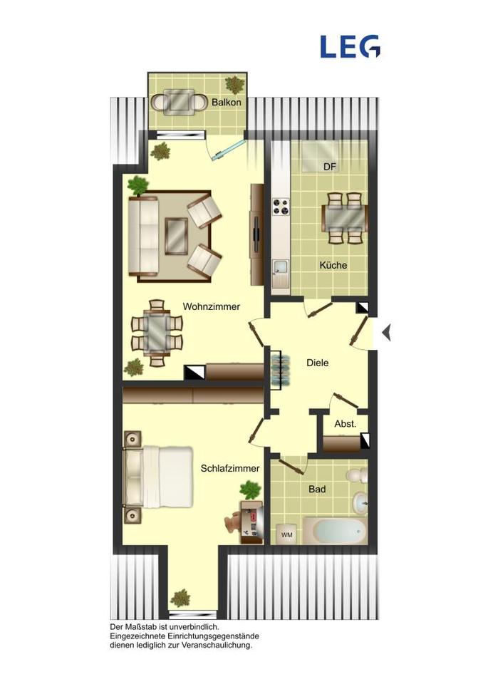 Thumbnail-Demnächst frei! 2-Zimmer-Wohnung in Bergkamen Nordberg