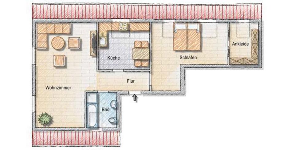 Thumbnail-Renovierte Dachgeschosswohnung Eigentumswohnung