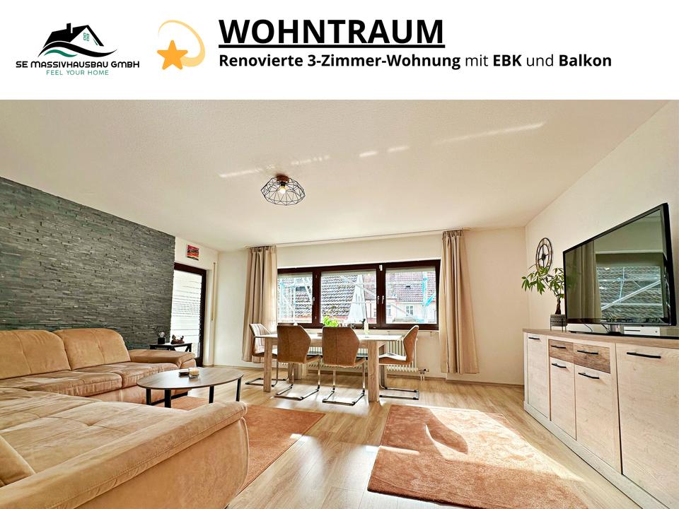 Thumbnail-WOHNTRAUM - Renovierte 3-Z-Wohnung mit EBK und Balkon